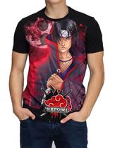 Camisa/Camiseta Itachi Akatsuki Naruto Shippuden Animes