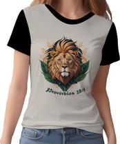 Camisa Camiseta Jesus Versiculo Proverbios Leão de Judá HD 2