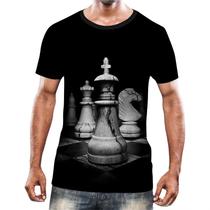 Camisa Camiseta Jogo Tabuleiro Xadrez Rei Torre Rainha HD 11