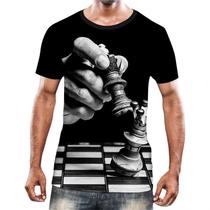 Camisa Camiseta Jogo Tabuleiro Xadrez Rei Torre Rainha HD 12