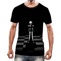 Camisa Camiseta Jogo Tabuleiro Xadrez Rei Torre Rainha HD 6