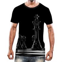 Camisa Camiseta Jogo Tabuleiro Xadrez Rei Torre Rainha HD 9