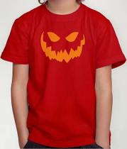 Camisa Camiseta Juvenil Infantil Menino Menina Dia das Bruxas Halloween Sorriso Abóbora Md7