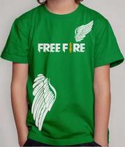 Camisa Camiseta Juvenil Infantil Menino Menina Gamer Jogo Tiro Free Fi re Md1