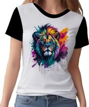 Camisa Camiseta Leão Rei da Selva Savana Rosto Estampa HD 7