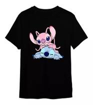 Camisa Camiseta Lilo & Stitch Angel Love Fofo Ref1002 Camisa Camiseta Lilo & Stitch Angel Love Fofo Ref1002