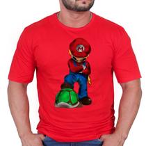Camisa Camiseta Malha Algodão Unissex Super Mario Bross Filme Jogo