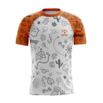Camisa Camiseta Manga Curta Casual Infantil Sertões Aventura