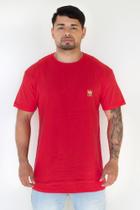 Camisa Camiseta Masculina Básica Gola Redonda Lmg Logo Bordado