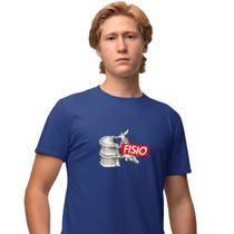 Camisa Camiseta Masculina Estampada Coluna Fisio 100% Algodão Fio 30.1 Penteado