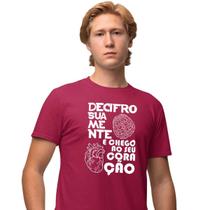 Camisa Camiseta Masculina Estampada Decifro Sua Mente 100% Algodão Fio 30.1 Penteado