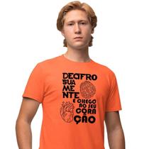 Camisa Camiseta Masculina Estampada Decifro Sua Mente 100% Algodão Fio 30.1 Penteado