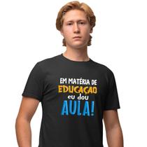 Camisa Camiseta Masculina Estampada Em Matéria de Educação 100% Algodão Fio 30.1 Penteado