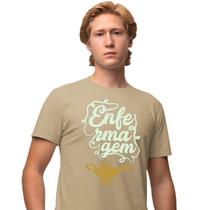 Camisa Camiseta Masculina Estampada Enfermagem 100% Algodão Fio 30.1 Penteado