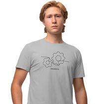 Camisa Camiseta Masculina Estampada Engenharia 100% Algodão Fio 30.1 Penteado