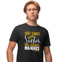 Camisa Camiseta Masculina Estampada Fazemos Milagres Fisioterapia 100% Algodão Fio 30.1 Penteado