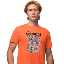 Camisa Camiseta Masculina Estampada Genuine Roses 100% Algodão Fio 30.1 Penteado