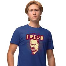 Camisa Camiseta Masculina Estampada Labirinto de Freud 100% Algodão Fio 30.1 Penteado