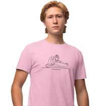 Camisa Camiseta Masculina Estampada Line Fisioterapia 100% Algodão Fio 30.1 Penteado