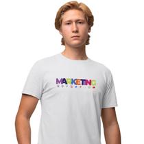 Camisa Camiseta Masculina Estampada Marketing 100% Algodão Fio 30.1 Penteado