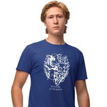 Camisa Camiseta Masculina Estampada Medicina Veterinaria 100% Algodão Fio 30.1 Penteado