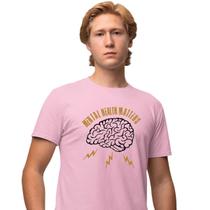 Camisa Camiseta Masculina Estampada Mental Health Matters 100% Algodão Fio 30.1 Penteado