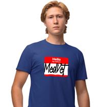 Camisa Camiseta Masculina Estampada My Name is Med Vet 100% Algodão Fio 30.1 Penteado