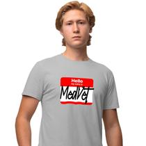 Camisa Camiseta Masculina Estampada My Name is Med Vet 100% Algodão Fio 30.1 Penteado