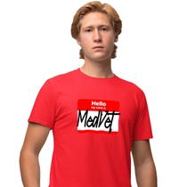 Camisa Camiseta Masculina Estampada My Name is Med Vet 100% Algodão Fio 30.1 Penteado