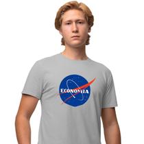 Camisa Camiseta Masculina Estampada Nasa Economia 100% Algodão Fio 30.1 Penteado