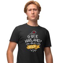 Camisa Camiseta Masculina Estampada O Que Mais Amo Dar Aula 100% Algodão Fio 30.1 Penteado