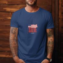 Camisa Camiseta Masculina Estampada Polo Blu Malha Algodão do P ao G1