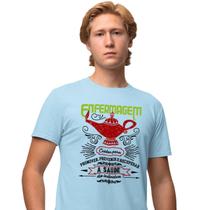 Camisa Camiseta Masculina Estampada Promover, Prevenir e Recuperar 100% Algodão Fio 30.1 Penteado