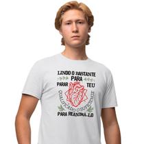 Camisa Camiseta Masculina Estampada Qualificado Para Reanima-lo 100% Algodão Fio 30.1 Penteado