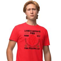 Camisa Camiseta Masculina Estampada Qualificado Para Reanima-lo 100% Algodão Fio 30.1 Penteado