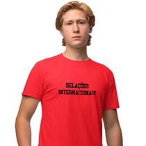 Camisa Camiseta Masculina Estampada Relações Internacionais 100% Algodão Fio 30.1 Penteado