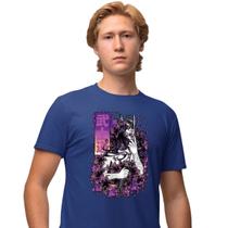 Camisa Camiseta Masculina Estampada Samurai Demon 100% Algodão Fio 30.1 Penteado