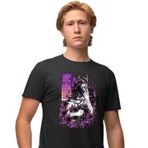 Camisa Camiseta Masculina Estampada Samurai Demon 100% Algodão Fio 30.1 Penteado