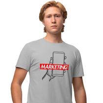 Camisa Camiseta Masculina Estampada Supreme Marketing 100% Algodão Fio 30.1 Penteado