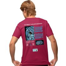 Camisa Camiseta Masculina Estampada The Owl 100% Algodão Fio 30.1 Penteado