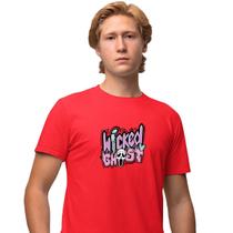 Camisa Camiseta Masculina Estampada Wicked Ghost 100% Algodão Fio 30.1 Penteado