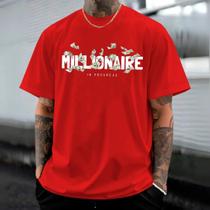 Camisa Camiseta Masculino Millionaire In Progress Estiloso Moderno Tendencia Casual Confortavel Camisa Camiseta Masculino Millionaire In Progress Estiloso Moderno Tendencia Casual Confortavel