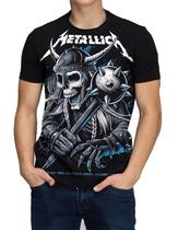 Camisa Camiseta Metallica Rock Heavy Metal Masculina Preta