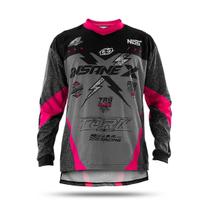 Camisa Camiseta Motocross Trilha Enduro Infantil Piloto Pro Tork Insane X Proteção Uv