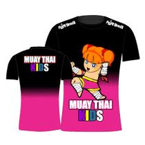 Camisa Camiseta Muay Thai Kids Feminina - Infantil - Fb-2068 - Fight Brasil