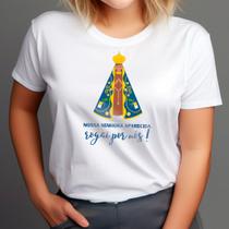 Camisa Camiseta Nossa Senhora da Aparecida Malha Premium 100% algodão Confortável