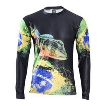 Camisa Camiseta Pesca Masculina Proteção Solar Uv50+