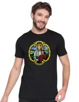 Camisa Camiseta Preta Catolica São Judas Tadeu M3