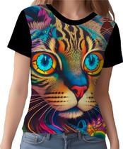 Camisa Camiseta Rave Gato Psicodélico Good Vibe Psicodeli 18
