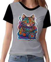 Camisa Camiseta Rave Gato Psicodélico Good Vibe Psicodeli 21